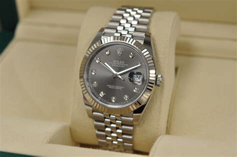 rolex datejust 41mm rhodium dial